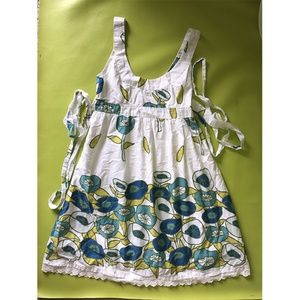 Bitten Sleeveless Lace Hem Floral Dress Sz 4